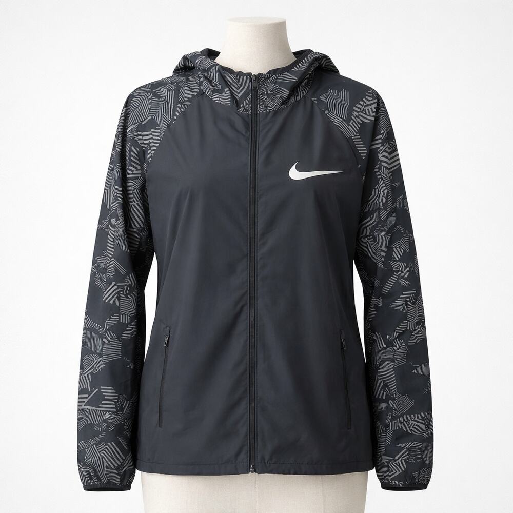 Nike Essential Flash Reflective Running Hooded Windbreaker Jacket S
